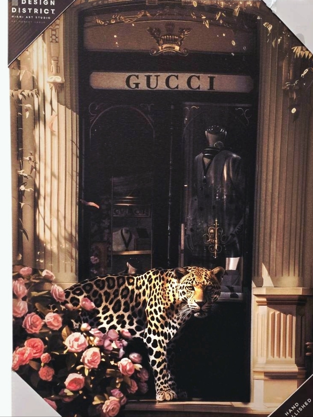 Dedign DistrictGucci Black & Gold Storefront Print w/Leopard Canvas Wall Decor - Picture 2 of 6